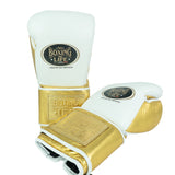 No Boxing No Life Training Gloves - White/ Gold