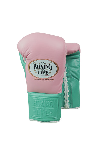 No Boxing No Life Fight Gloves - Pink/ Tiffany/ White Boxing Gloves