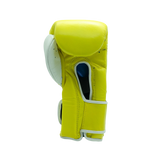 Bayoneta Premium MX - Guantes de Entrenamiento de Látex - Amarillo Neón/ Blanco