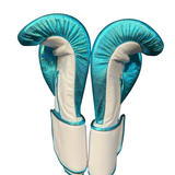 No Boxing No Life Training Gloves - Metallic Aqua/ White