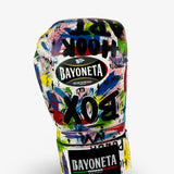 Bayoneta Premium Multilayer Horse Hair Gloves - Exclusive Custom Urban Art “Boxing” Hand Painted - White