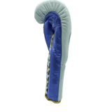 Bayoneta Premium PuLat Horse Hair Gloves - White/ Metallic Royal Blue/ Metallic Gold