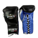 Bayoneta Premium Multilayer Horse Hair Gloves - Black/ Metallic Royal Blue/ Silver