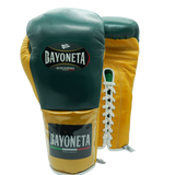 Bayoneta Premium MX - Guantes de Pelo de Caballo - Verde Pino/ Dorado Caramelo