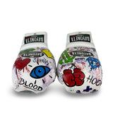 Bayoneta PuLat Gloves - Exclusive Custom "Urban Art" Hand Painted - White