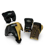 Full Sparring Set - Black/ Metallic Gold/ Metallic Cedar Brown