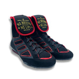 Pre Order: No Boxing No Life - Boxing Boots - Black/ Red
