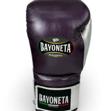 Bayoneta Premium PuLat Horse Hair Gloves - Purple/ Metallic Silver