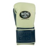 No Boxing No Life Training Gloves - Cream/ Navy Blue