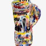 Bayoneta Premium PuLat Horse Hair Gloves - Exclusive Custom Pop Art “Boxing” Hand Painted - White