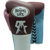No Boxing No Life Fight Gloves - Canelo Edition - Burgundy/ White/ Pink/ Sky Blue
