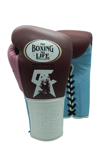 No Boxing No Life Fight Gloves - Canelo Edition - Burgundy/ White No Boxing No Life Fight Gloves - Canelo Edition - Burgundy/ White