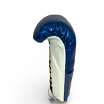Bayoneta MX Horse Hair Fight Gloves - Electric Blue/ White/ Metallic Gold