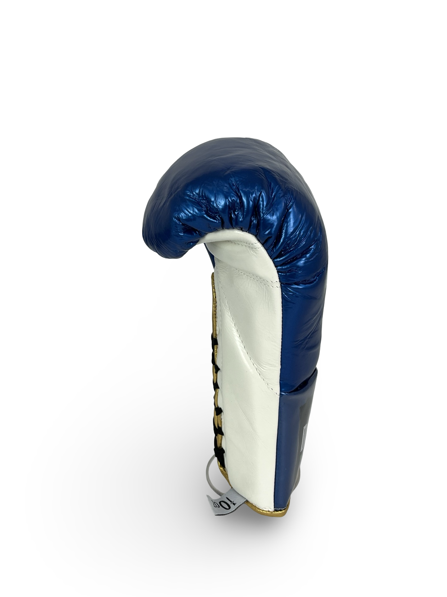 Bayoneta MX Horse Hair Fight Gloves - Electric Blue/ White/ Metallic Gold