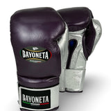 Bayoneta Premium PuLat Horse Hair Gloves - Purple/ Metallic Silver
