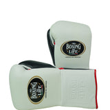 No Boxing No Life Training Gloves - White/ Black/ Red