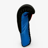 No Boxing No Life Fight Gloves  - Black/ Metallic Blue/ Neon Orange