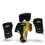 Full Sparring Set - Black/ Metallic Gold/ Metallic Cedar Brown
