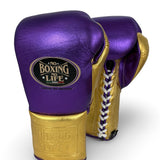 No Boxing No Life Training Gloves - Royal Purple/ Metallic Gold