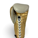 No Boxing No Life Fight Gloves  - Cream/ Metallic Gold