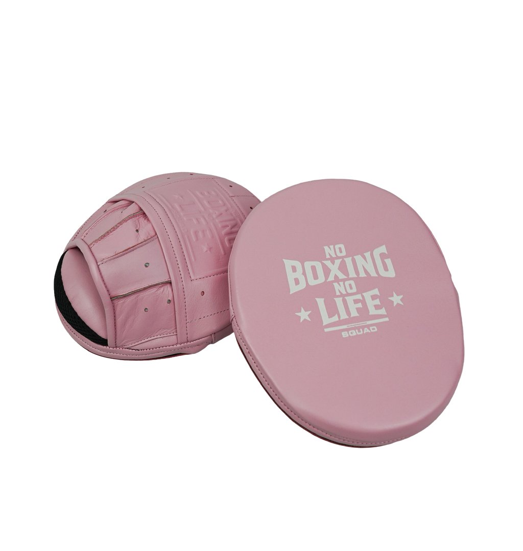 No Boxing No Life Precision Mitts - Pink Boxing Gloves