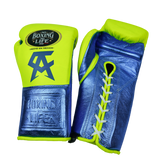 No Boxing No Life Training Gloves - Canelo Edition - Neon Yellow/ Metallic Blue