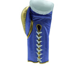 Bayoneta Premium PuLat Horse Hair Gloves - Exclusive Custom "Cartoon Rocky Balboa" Hand Painted - White/ Gold/ Blue