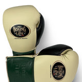 No Boxing No Life Training Gloves - Cream/ Pine Green/ Black/ Metallic Rose Gold