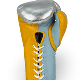 Bayoneta Premium PuLat Horse Hair Gloves - Metallic Silver/ Yellow/ Icy Blue