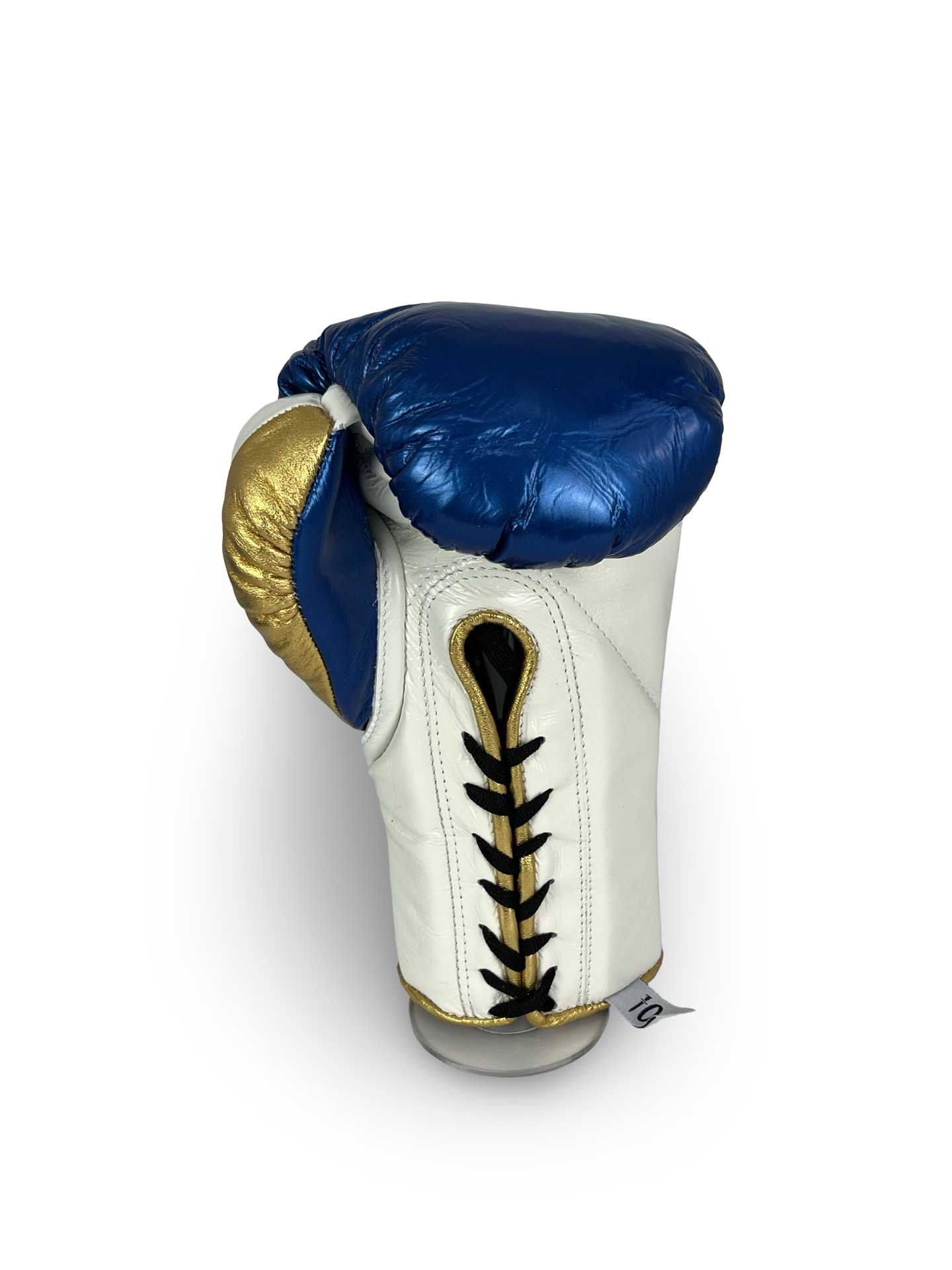 Bayoneta MX Horse Hair Fight Gloves - Electric Blue/ White/ Metallic Gold