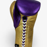 No Boxing No Life Training Gloves - Royal Purple/ Metallic Gold