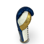 Bayoneta MX Horse Hair Fight Gloves - Electric Blue/ White/ Metallic Gold