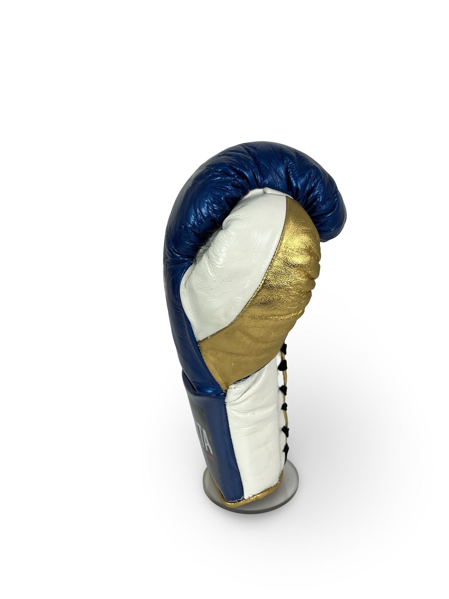 Bayoneta MX Horse Hair Fight Gloves - Electric Blue/ White/ Metallic Gold