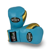 Bayoneta Premium Multilayer Horse Hair Gloves - Sky Blue/ Metallic Gold