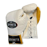 Bayoneta MX Horse Hair Gloves - White/ Caramel Gold