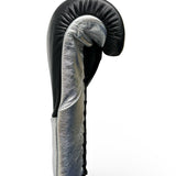 No Boxing No Life Training Gloves - Black/ Metallic Silver