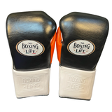 No Boxing No Life Training Gloves - Black/ White/ Orange