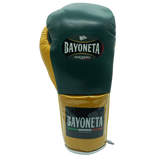 Bayoneta Premium MX - Guantes de Pelo de Caballo - Verde Pino/ Dorado Caramelo
