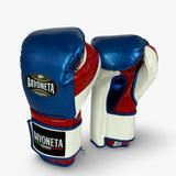 Bayoneta Premium PuLat Horse Hair Gloves - Electric Blue/ Red/ White