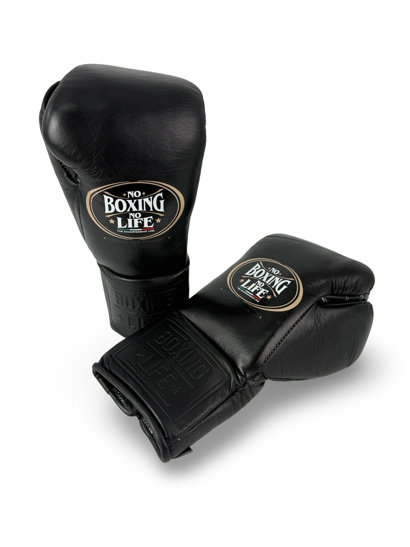 No Boxing No Life Fight Gloves - Full Black Boxing Gloves