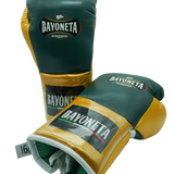 Bayoneta Premium MX - Guantes de Pelo de Caballo - Verde Pino/ Dorado Caramelo