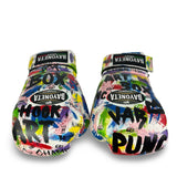 Bayoneta Premium Multilayer Horse Hair Gloves - Exclusive Custom Urban Art “Boxing” Hand Painted - White