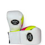 No Boxing No Life Training Gloves - White/ Neon Pop
