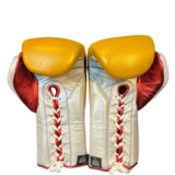 No Boxing No Life Training Gloves - Canelo Edition - Yellow/ Metallic Red/ Pearl