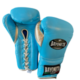 Bayoneta Premium Multilayer Horse Hair Gloves - Sky Blue/ Rose Gold