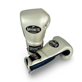 Bayoneta MX Latex Gloves - Pearl White/ Metallic Navy