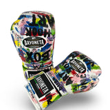 Bayoneta Premium Multilayer Horse Hair Gloves - Exclusive Custom Urban Art “Boxing” Hand Painted - White