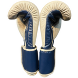 No Boxing No Life Training Gloves - Cream/ Navy Blue