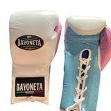 Bayoneta MX Latex Gloves - White/ Sky Blue/ Baby Pink