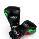 Bayoneta Premium Multilayer Horse Hair Gloves - Black/ Metallic Green/ Metallic Red